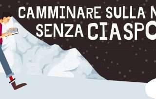 camminare sulla neve senza ciaspole