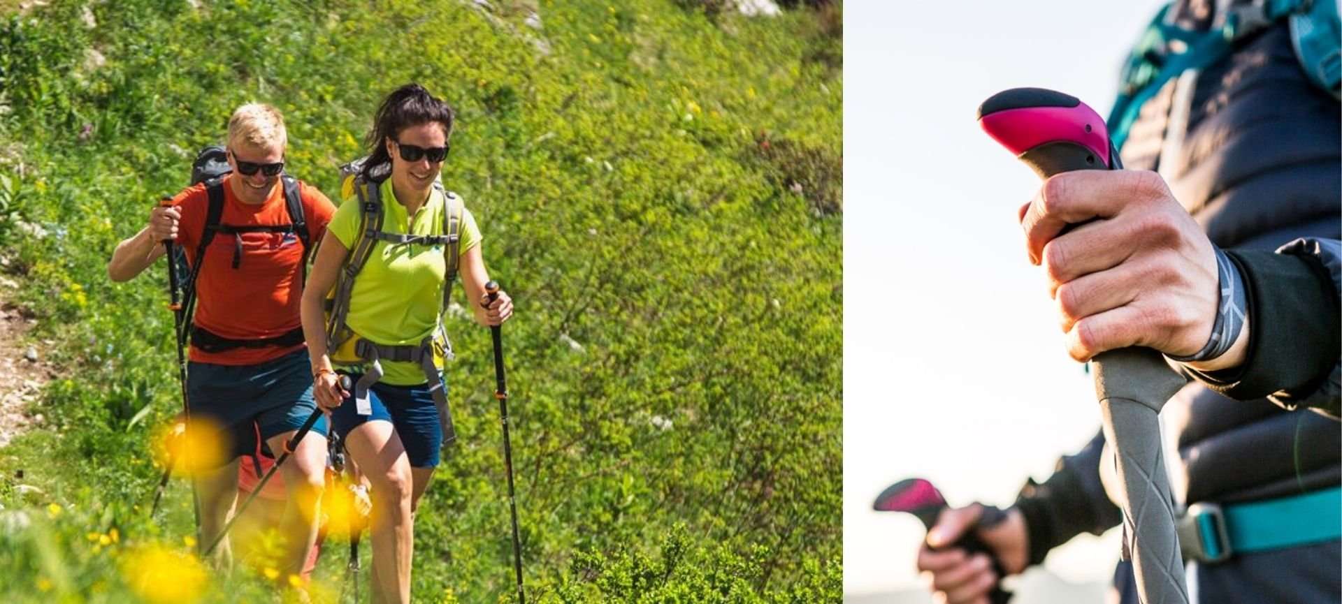 bastoncini da trekking per camminare in montagna